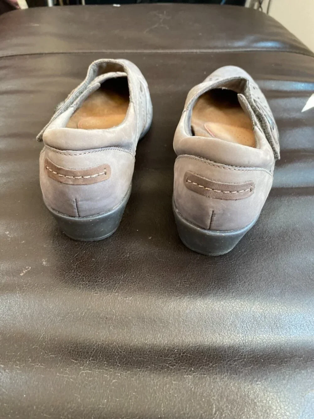 Cobb Hill by New Balance tan leather mary jane shoes with cutouts, size 8